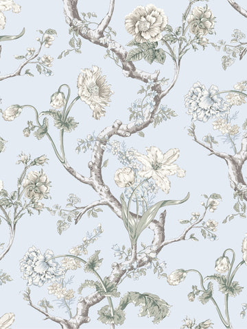 scalamandre - andrew jackson floral skylight wallpaper - sc 0003wp88432