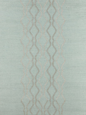 scalamandre - valentina embellished sisal seaglass wallpaper - sc 0003wp88447