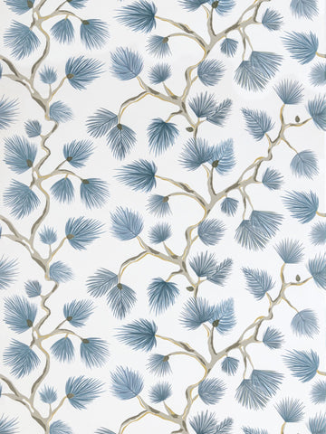 scalamandre - pignoli blue jay wallpaper - sc 0003wp88593d