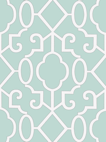 scalamandre - ming fretwork aquamarine wallpaper - sc 0004wp88356