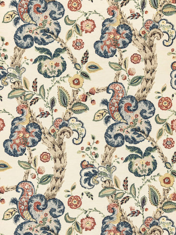scalamandre - cumbria multi on cream wallpaper - sc 0004wp88589