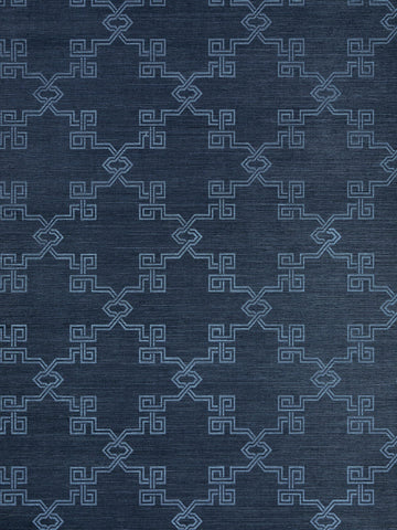 scalamandre - suzhou lattice sisal midnight wallpaper - sc 0005wp88374