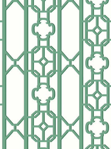 scalamandre - joanna fret gazebo green wallpaper - sc 0008wp88582d