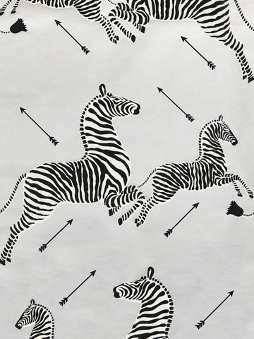scalamandre - zebras vinyl silver wallpaper - sc 0010wp81388mv