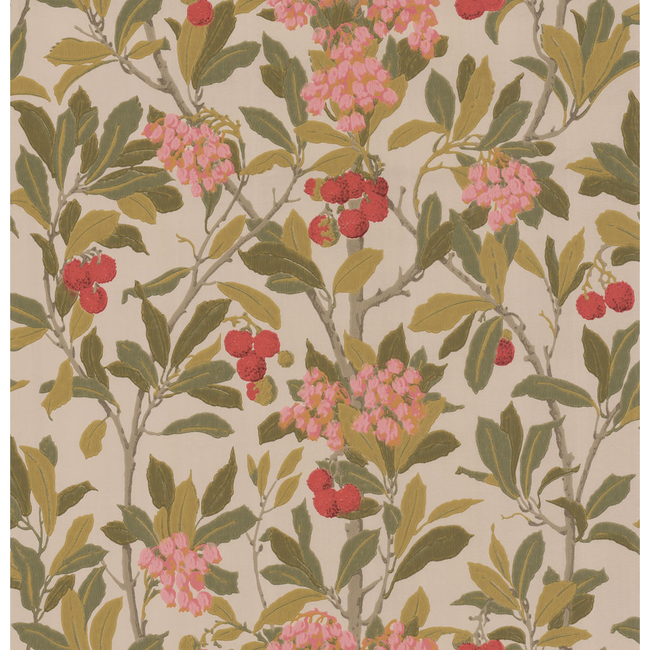 cole & son - strawberry tree - pink & linen - 100/10047.cs.0