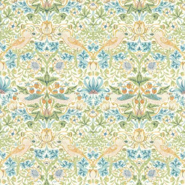 clarke & clarke - strawberry thief - apple wallpaper - w0171/01.cac.0