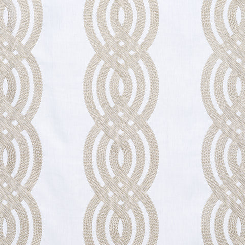 Braid Embroidery Cream Fabric - W710804 - Thibaut Fabric