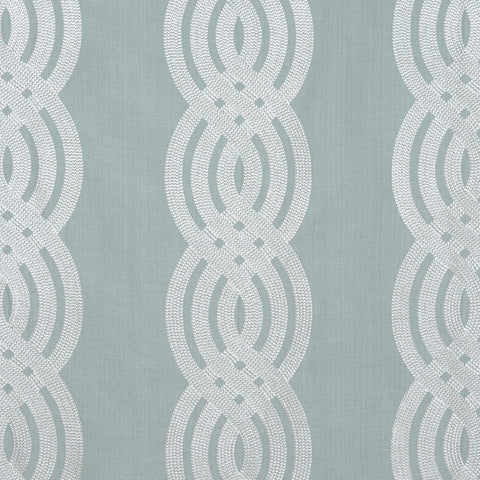 Braid Embroidery Robins Egg Fabric - W710805 - Thibaut Fabric