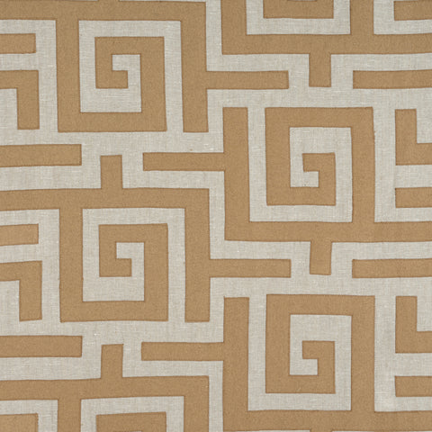 Tulum Applique Wheat on Natural Fabric - W713224 - Thibaut Fabric