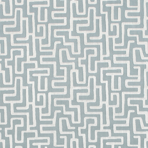 Terrace Lane Spa Blue Fabric - W742030 - Thibaut Fabric