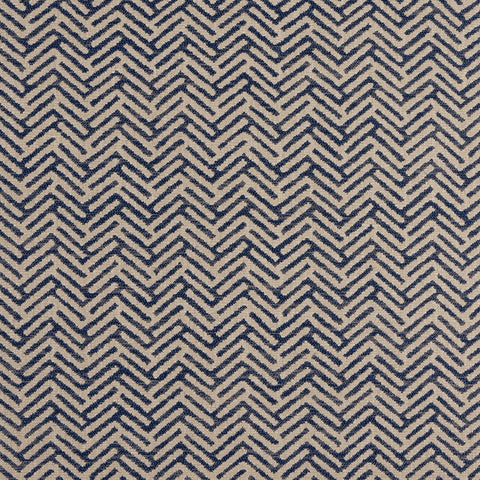 Varenna Camel and Navy Fabric - W8111 - Thibaut Fabric