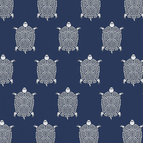 Turtle Bay Navy Fabric - W81629 - Thibaut Fabric