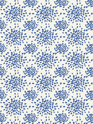 scalamandre - fireworks blue on white wallpaper - whn 0008p1020d