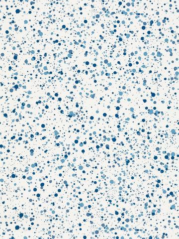 scalamandre - spatter navy on white wallpaper - whn 000np0153