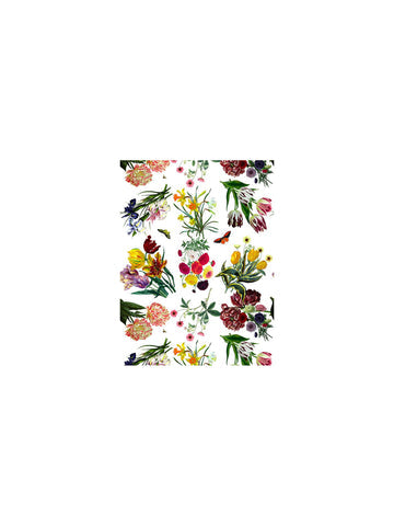 scalamandre - flora and fauna white wallpaper - wnm 0001flor