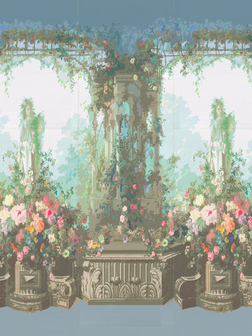 scalamandre - jardin defosse dyptich chantilly wallpaper - wnm 0001jarp