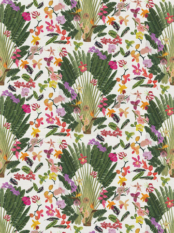 scalamandre - fantasy tropical white wallpaper - wnm 0001trop