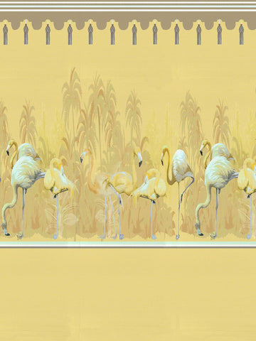 scalamandre - palm springs dyptich left panel golden wallpaper - wnm 0003pslp