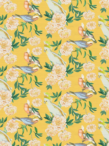 scalamandre - peony inspira goldenrod wallpaper - wnm 0004peon