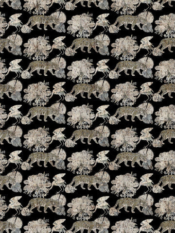 scalamandre - leopard walk black wallpaper - wnm 0006leop