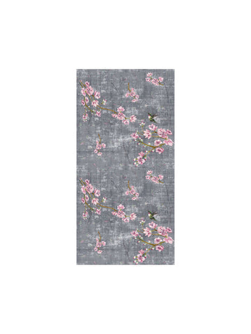 scalamandre - blossom fantasia charcoal wallpaper - wnm 1049blos