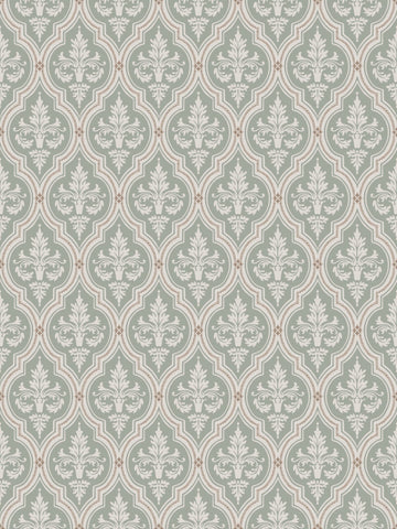 scalamandre - lillie garden green wallpaper - wsb 00380829