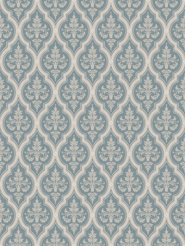 scalamandre - lillie indigo blue wallpaper - wsb 00460829