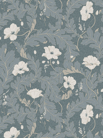 scalamandre - charlotta petrol wallpaper - wsb 00660830