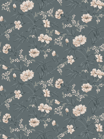 scalamandre - emilie petrol wallpaper - wsb 00770832