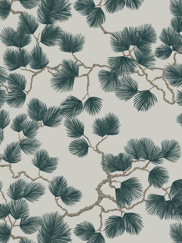 scalamandre - pine green wallpaper - wsb 00780804
