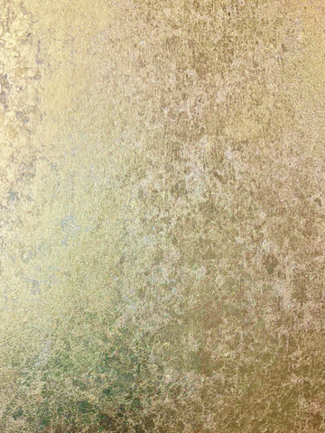 scalamandre - hand hammered leaf platinum wallpaper - wto ml294