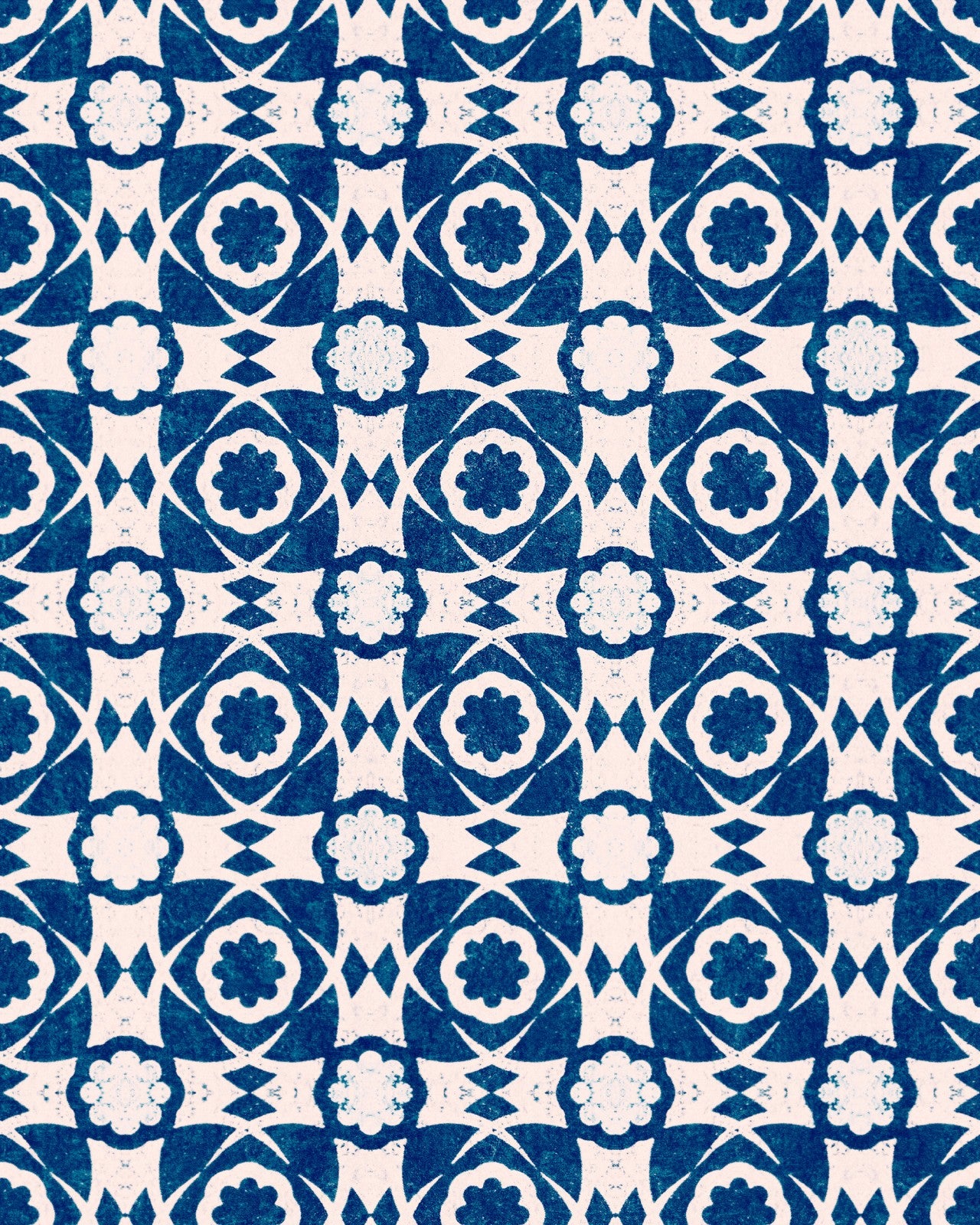 mind the gap - aegean tiles indigo wallpaper - wp30051