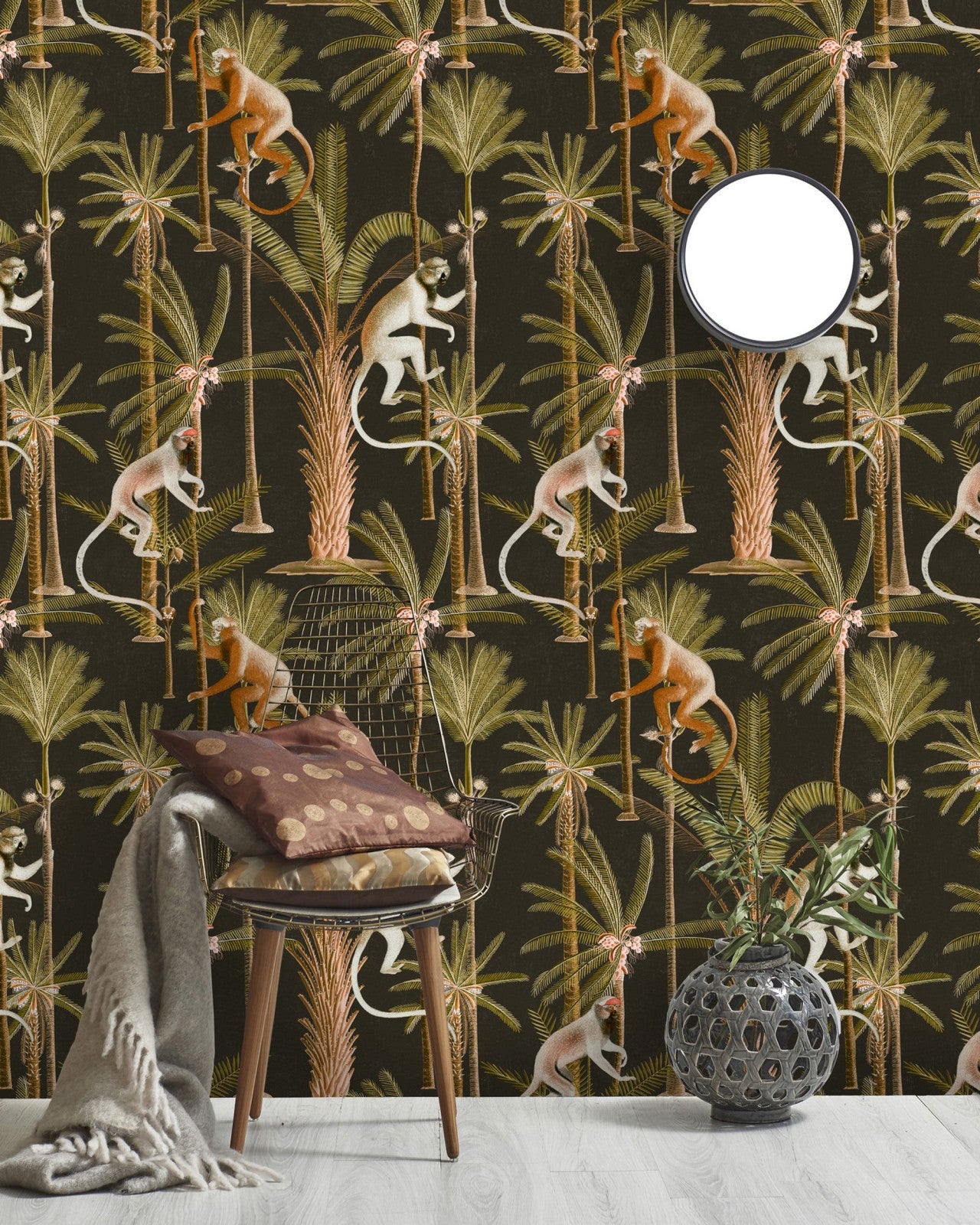 mind the gap - barbados anthracite wallpaper - wp20160