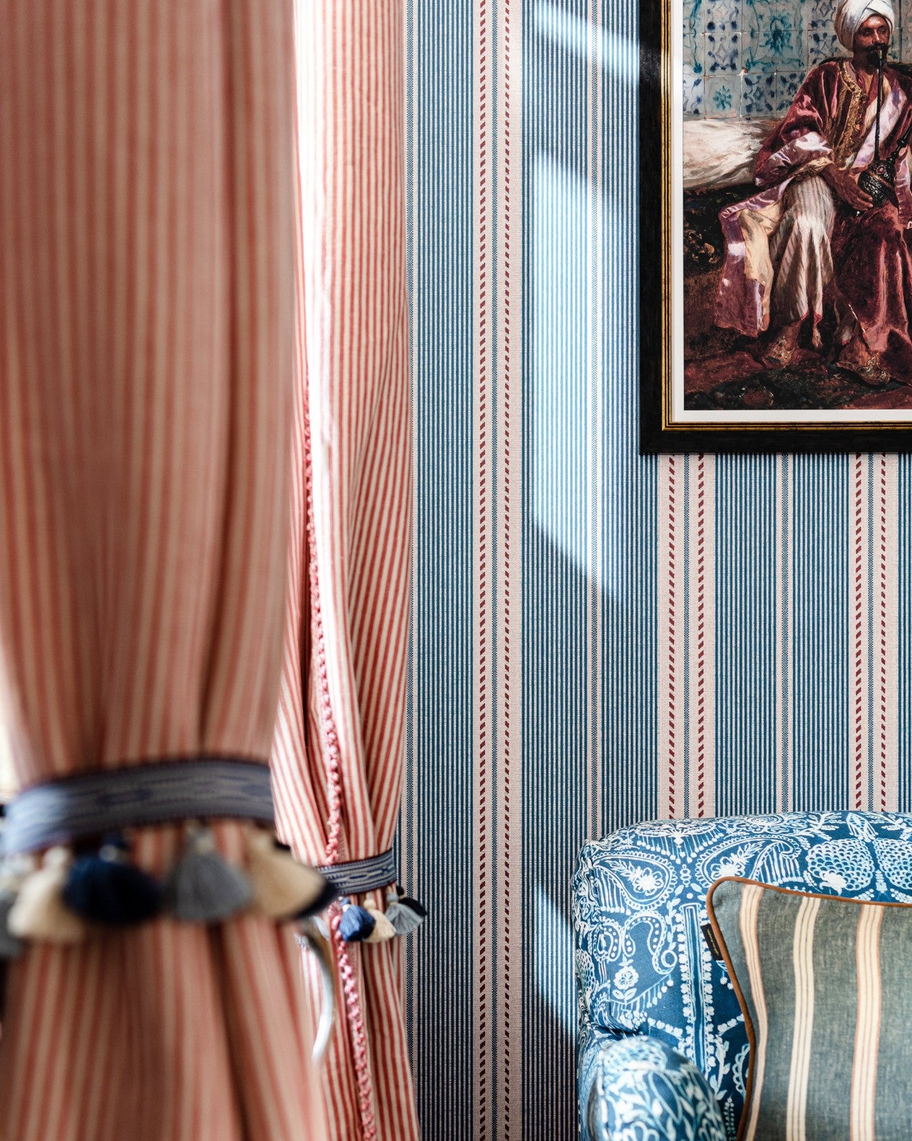 mind the gap - berber stripes rouge wallpaper - wp20756