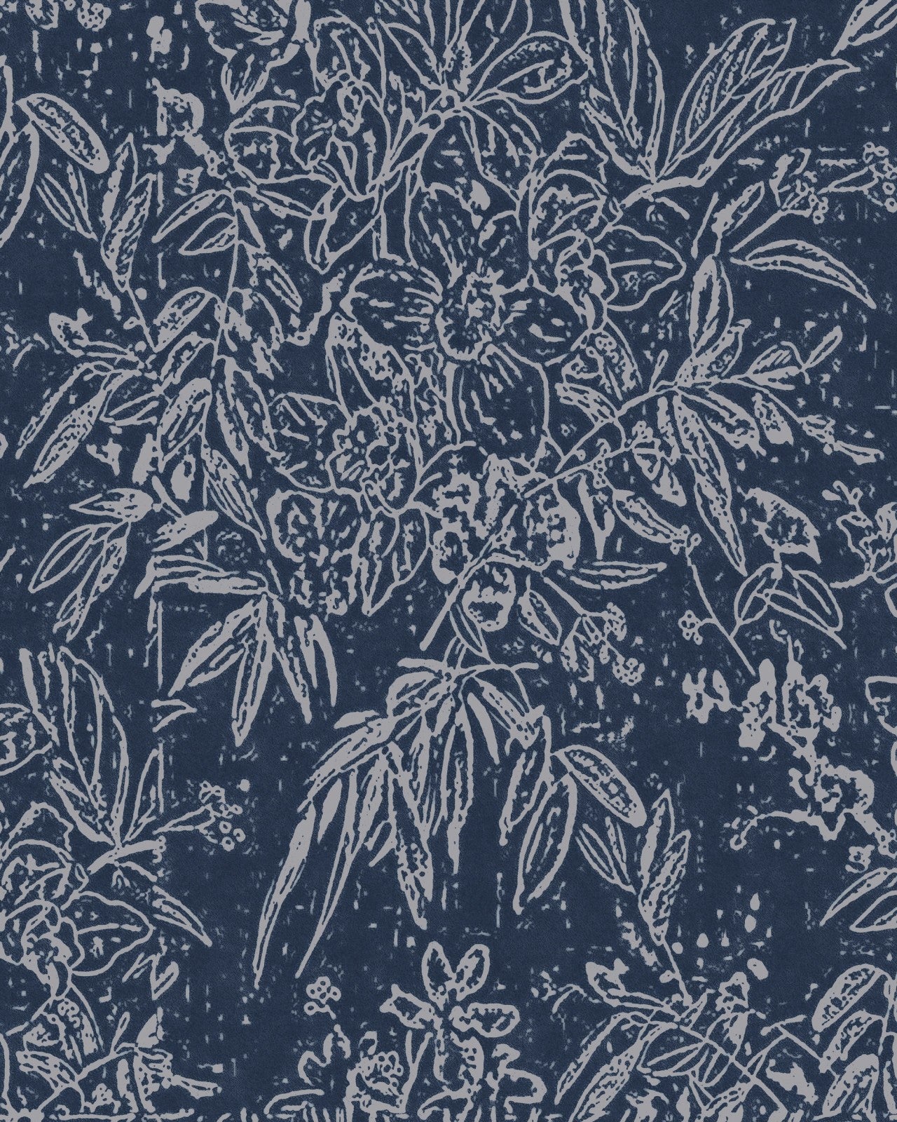 mind the gap - cherry orchard indigo wallpaper - wp30008