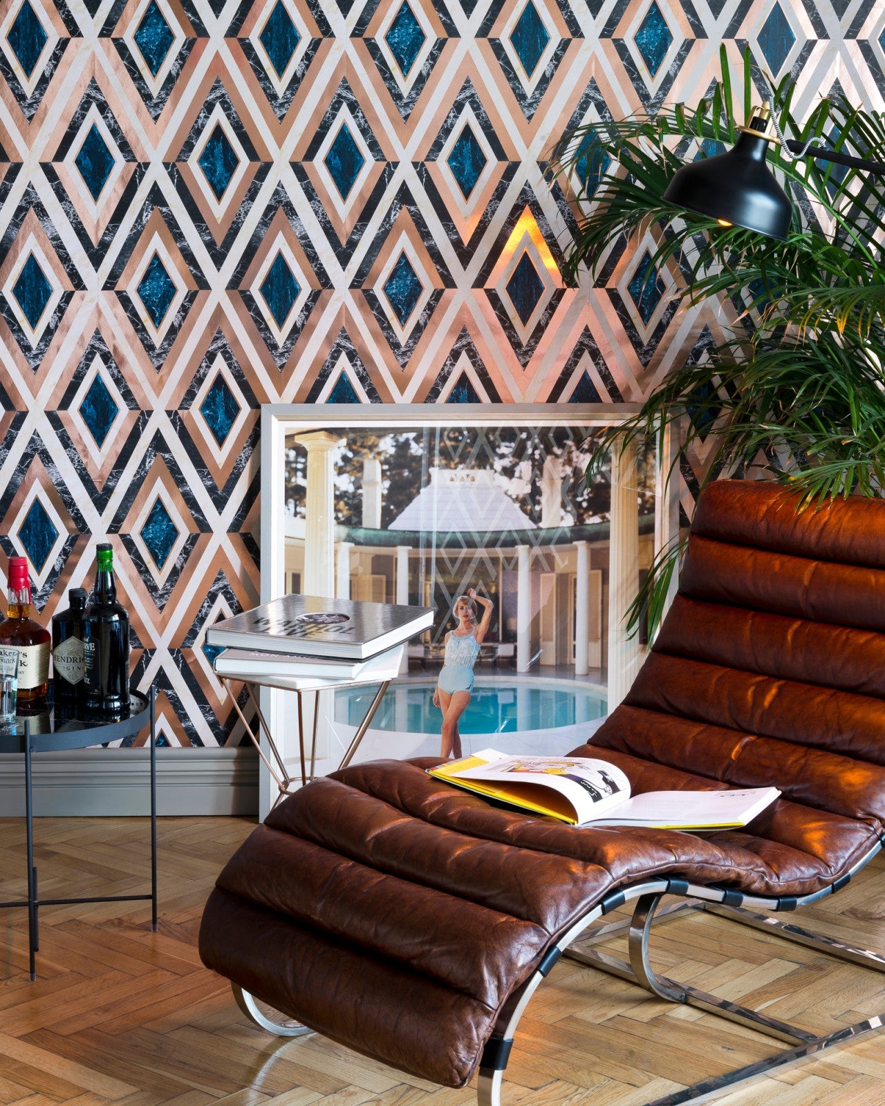 mind the gap - diamonds in copper metallic edition wallpaper - wp20291
