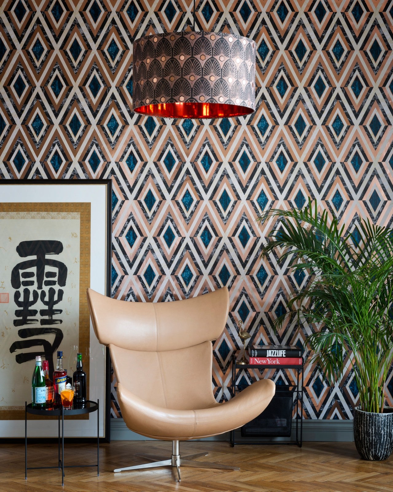 mind the gap - diamonds in copper metallic edition wallpaper - wp20291