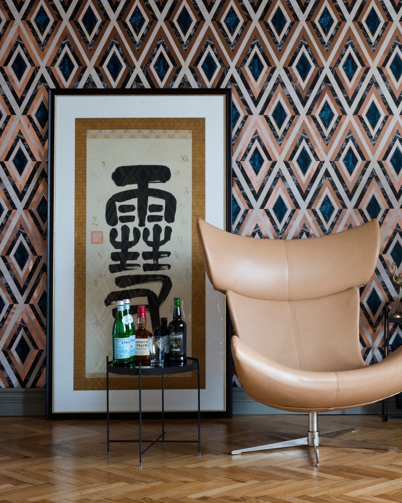 mind the gap - diamonds in copper metallic edition wallpaper - wp20291