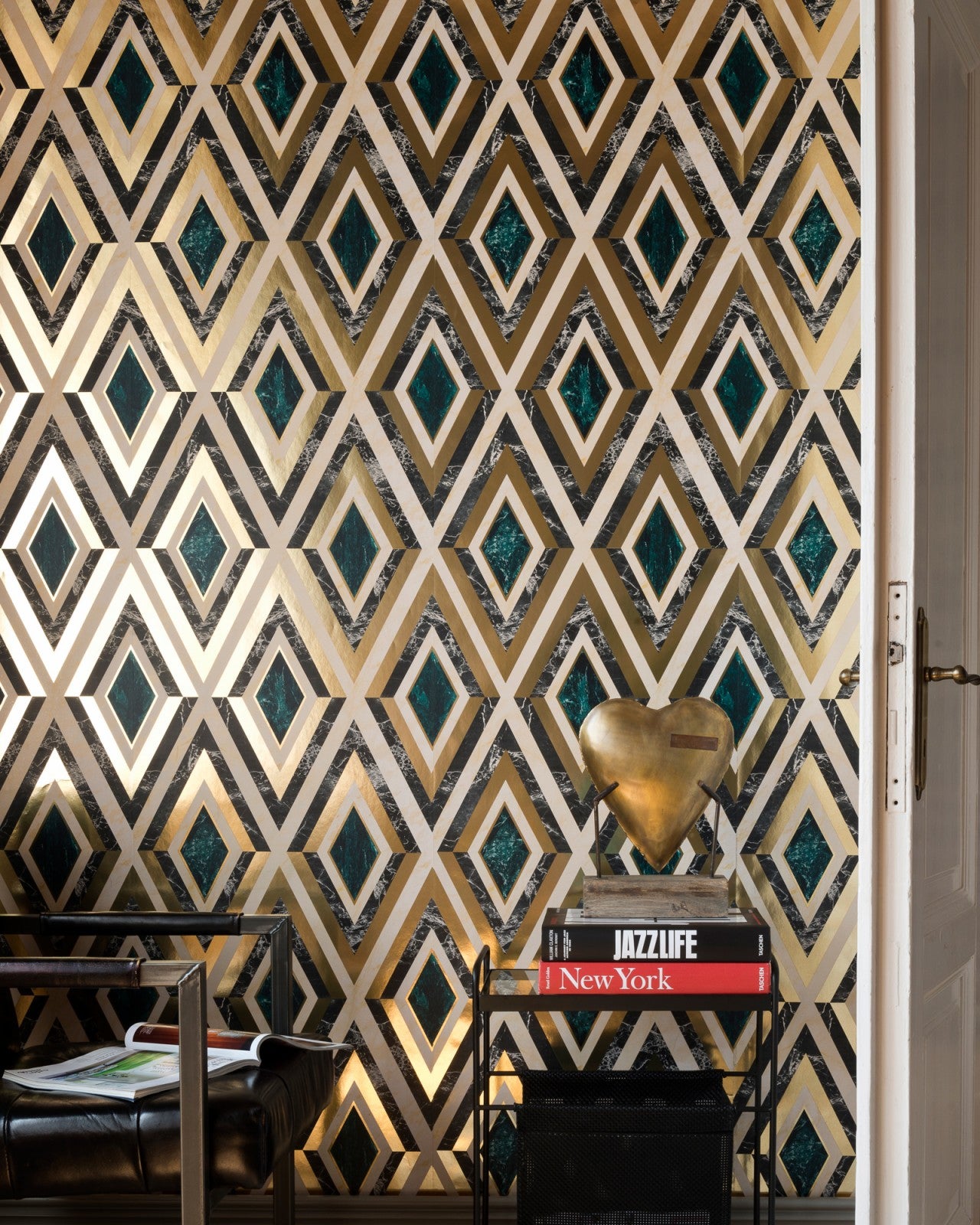 mind the gap - diamonds in copper metallic edition wallpaper - wp20291