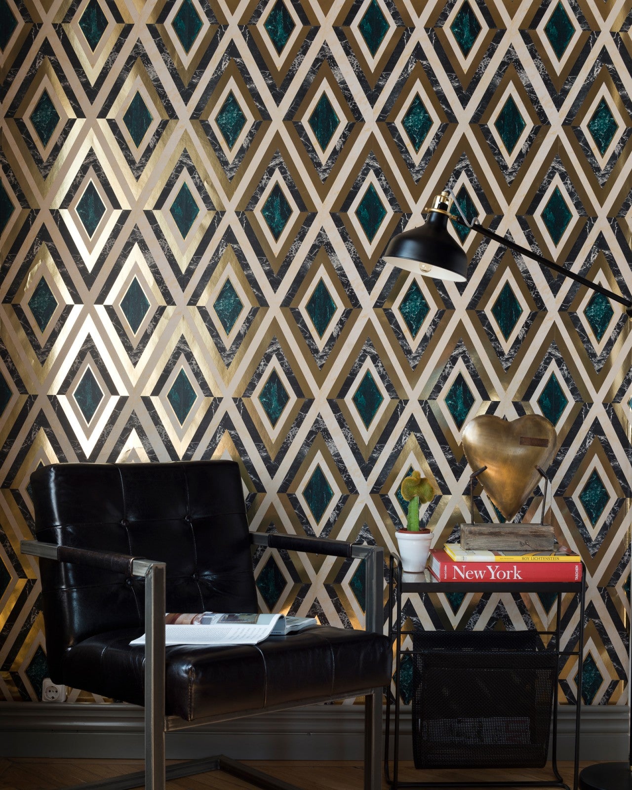 mind the gap - diamonds in copper metallic edition wallpaper - wp20291