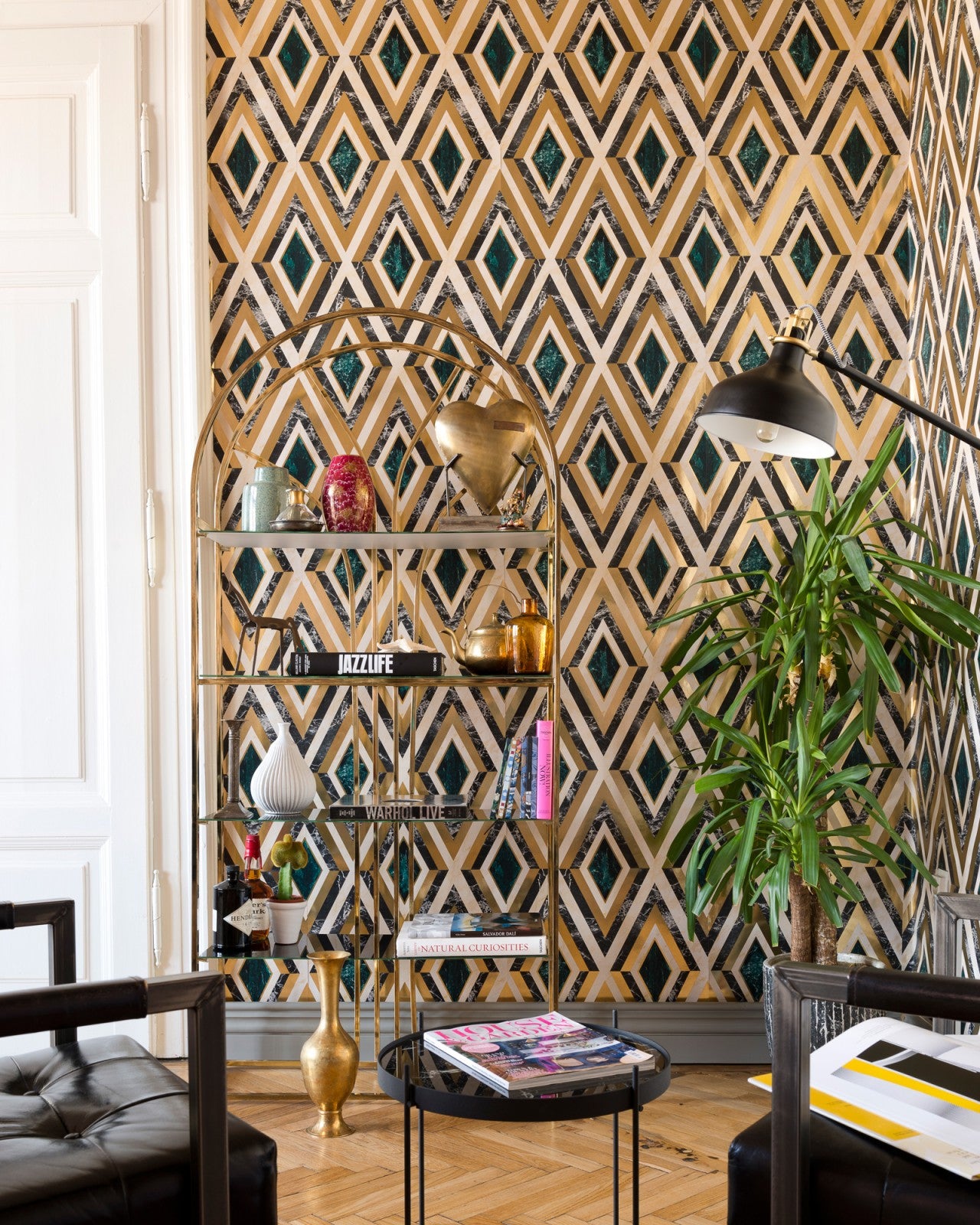 mind the gap - diamonds in brass metallic edition wallpaper - wp20292