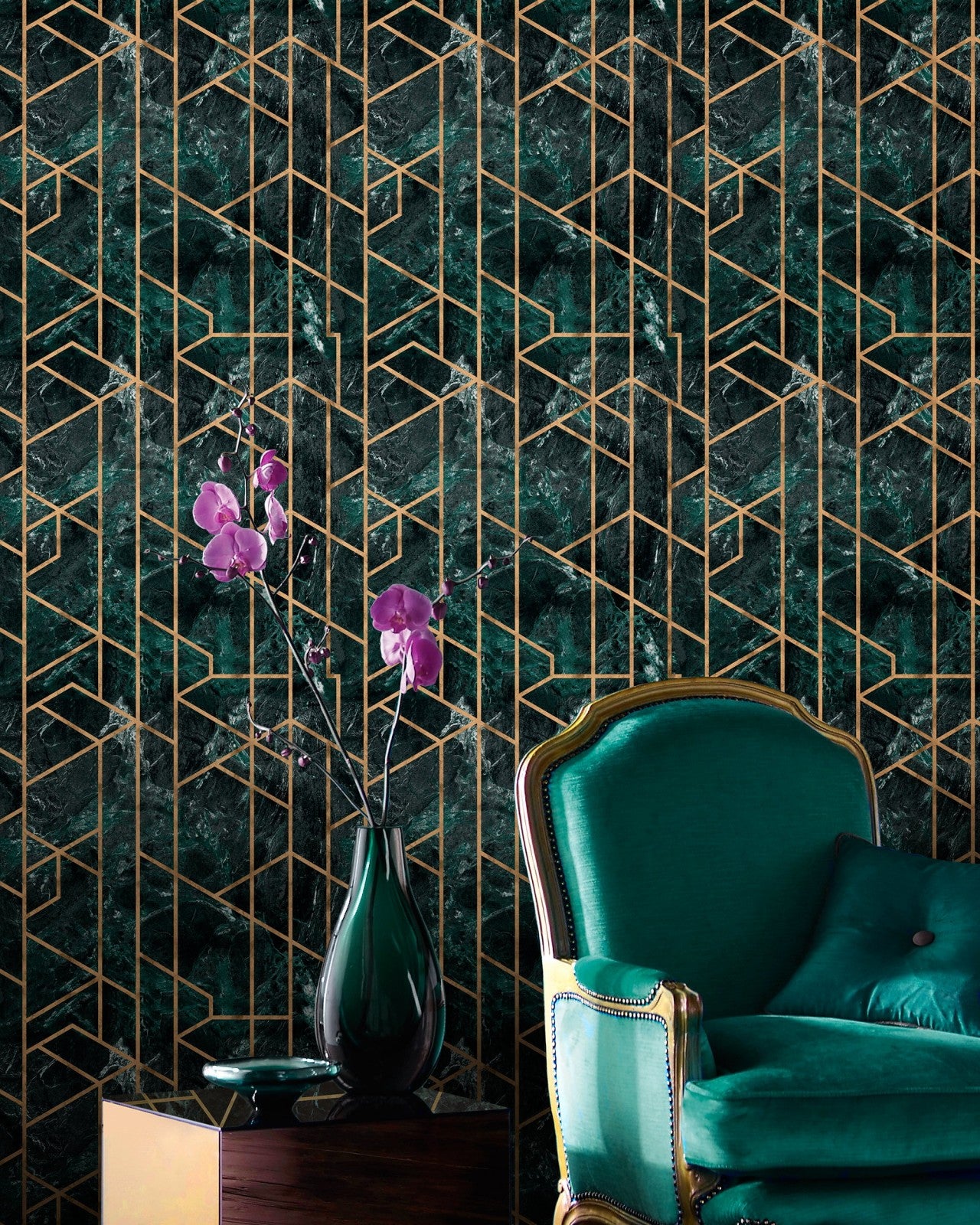 mind the gap - gramercy emerald wallpaper - wp20285