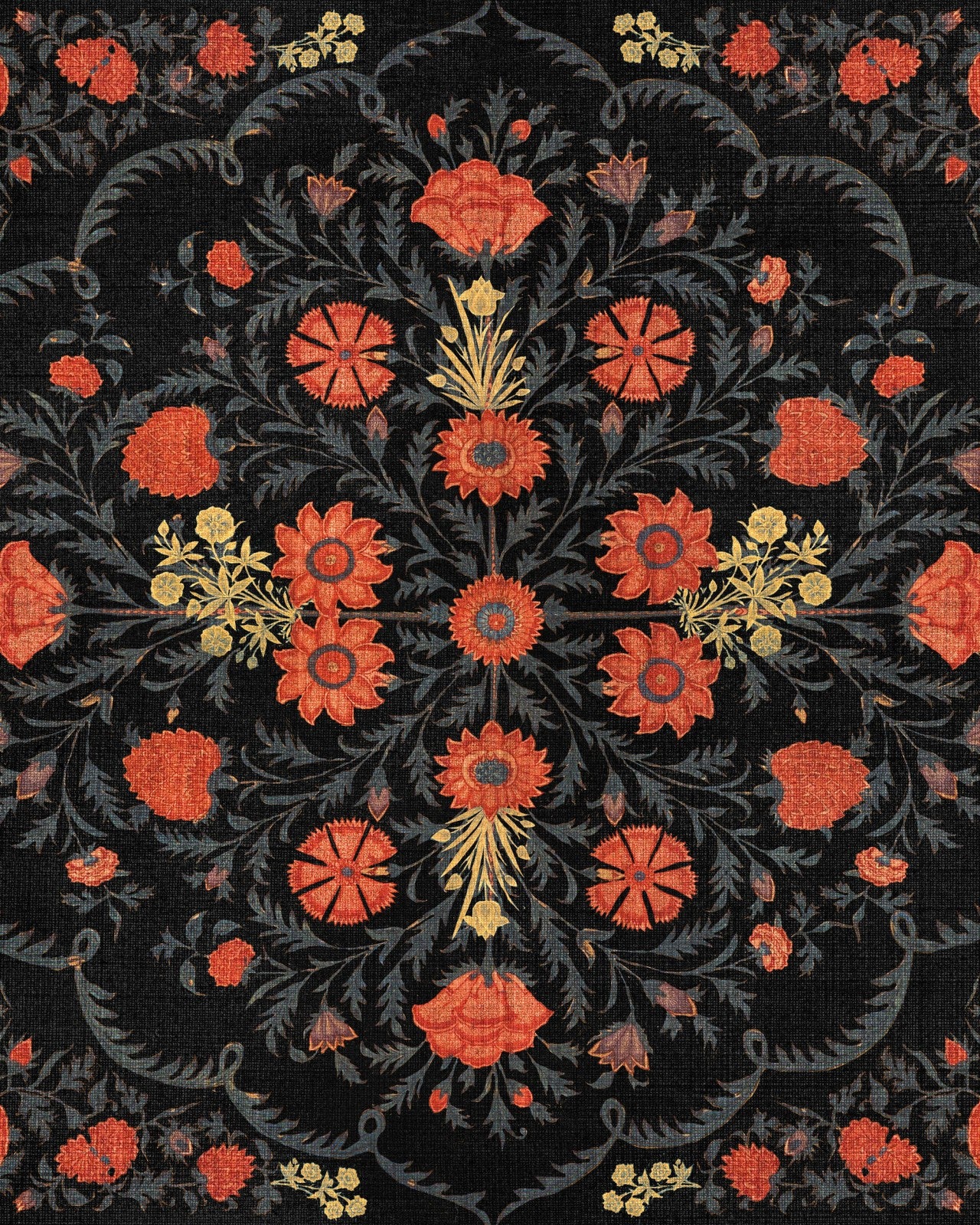 mind the gap - hindu bloom anthracite wallpaper - wp20407