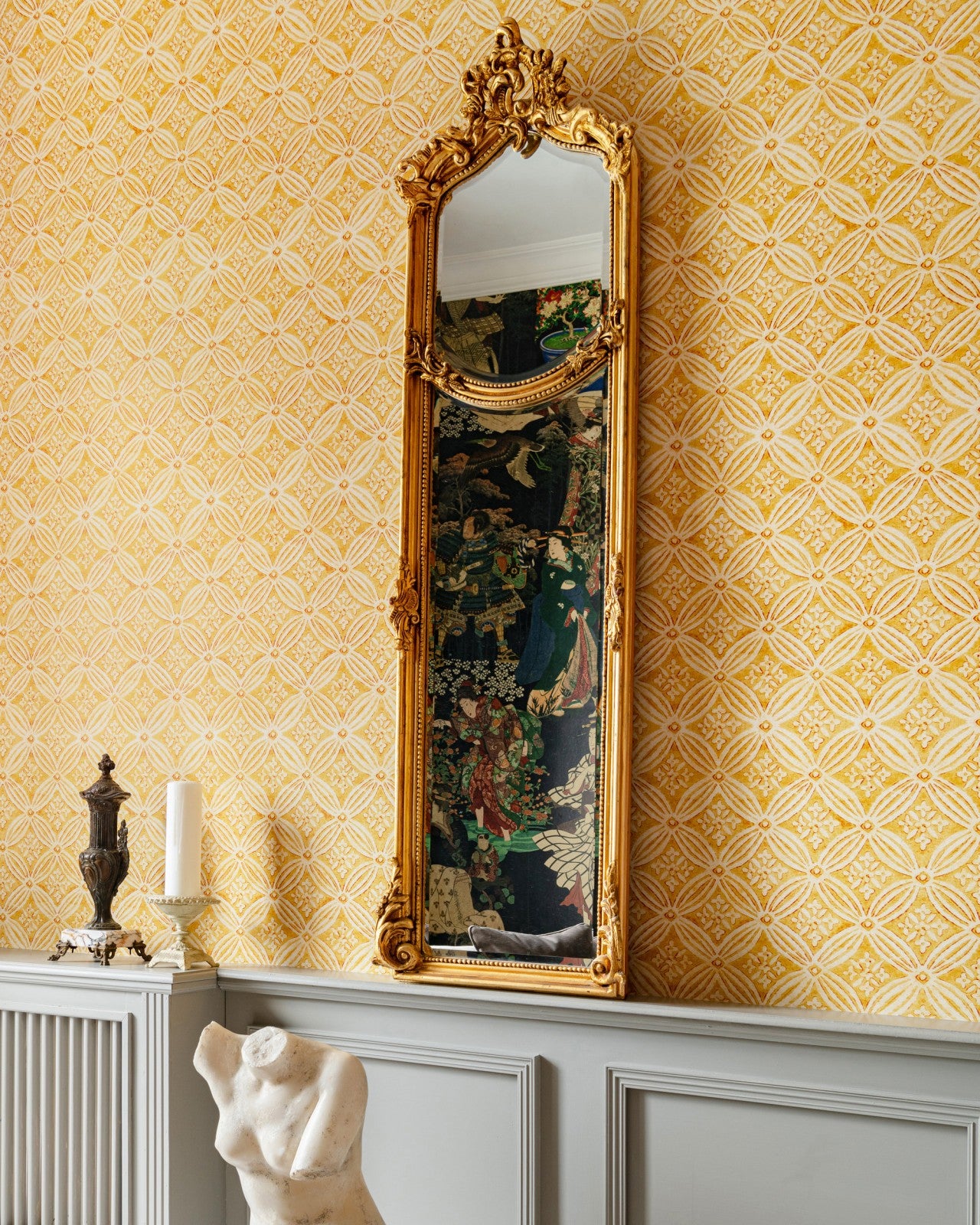 mind the gap - kalamkari angora wallpaper - wp30116