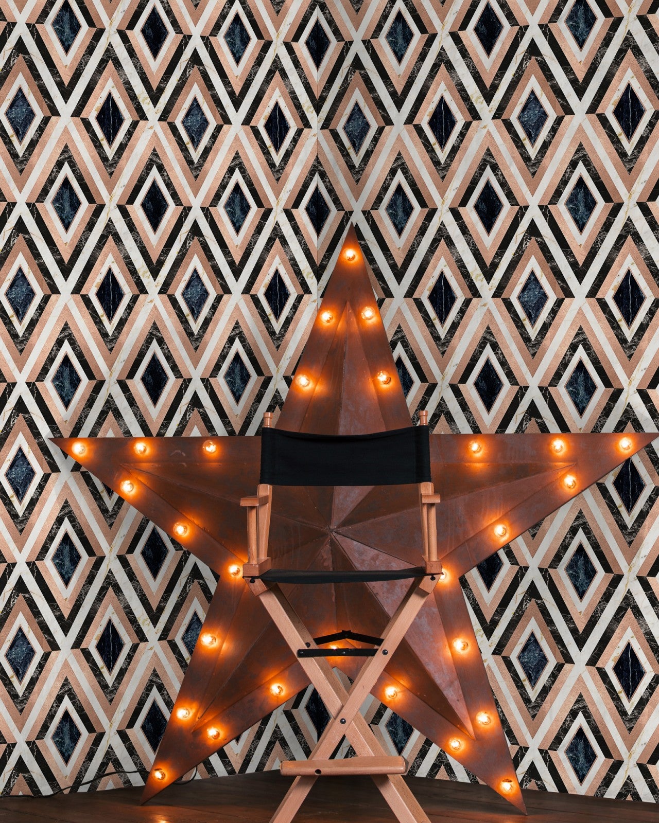 mind the gap - diamonds in copper metallic edition wallpaper - wp20291