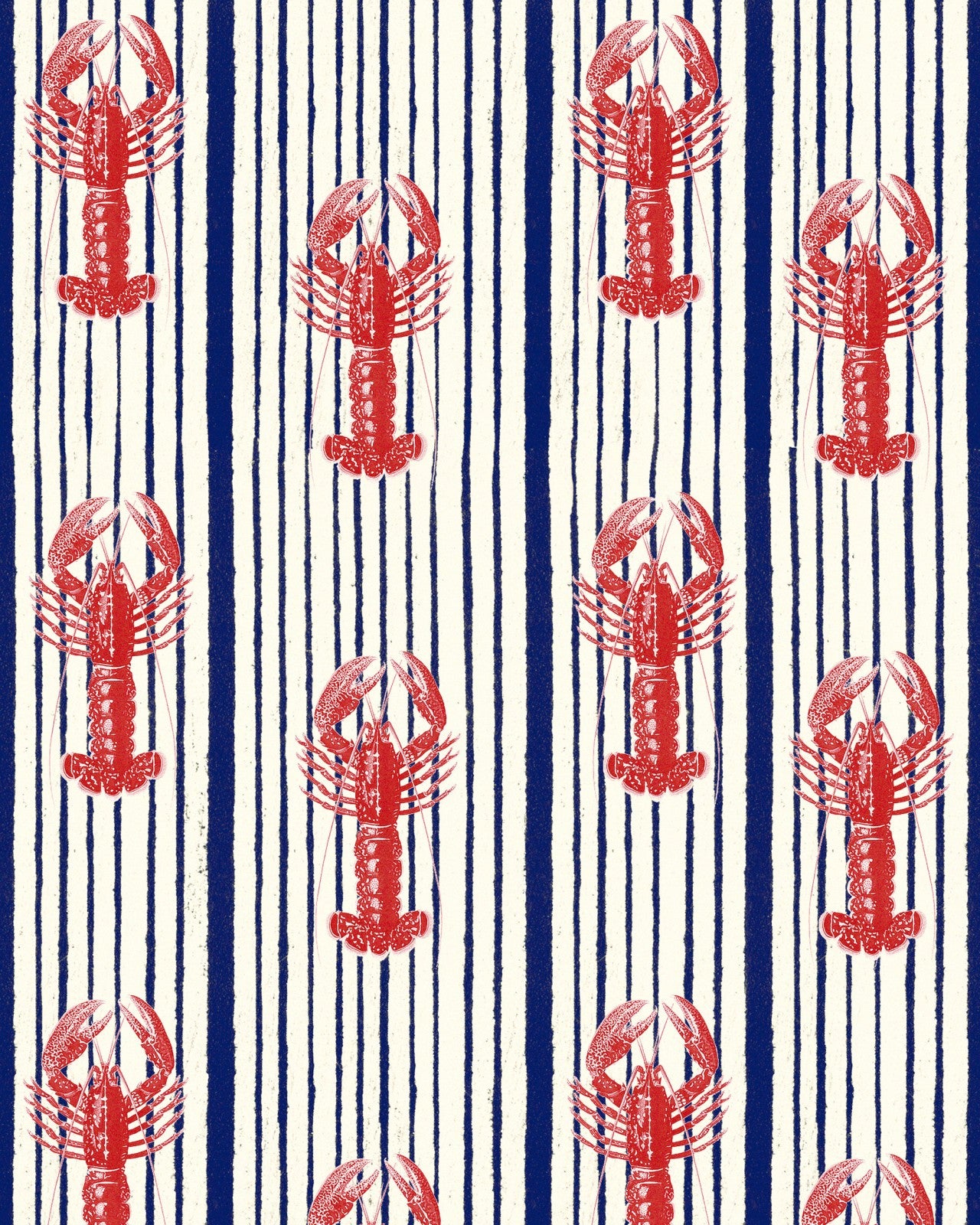 mind the gap - mediterranean lobsters white wallpaper - wp30065