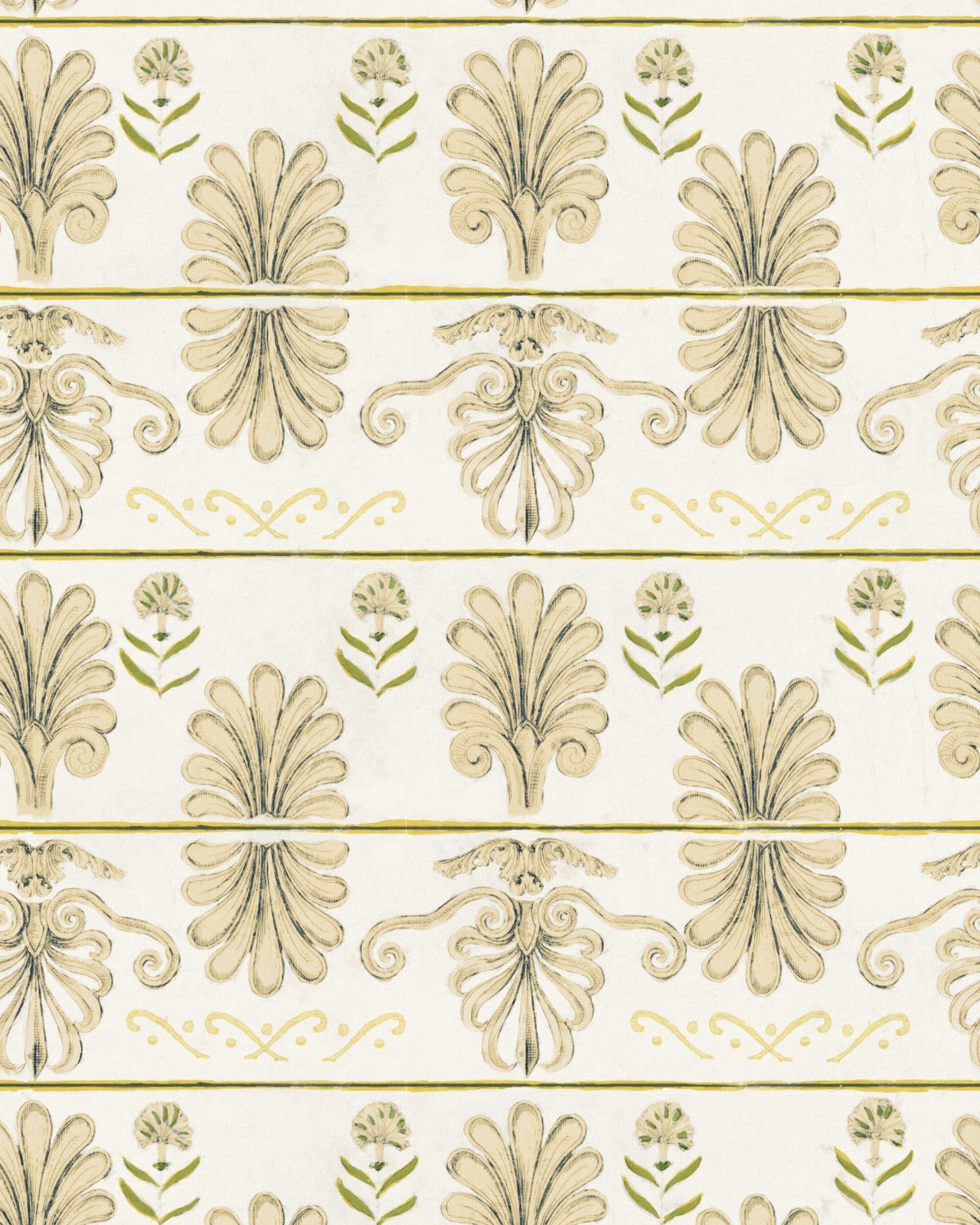 mind the gap - mykonos villa motif taupe wallpaper - wp30042