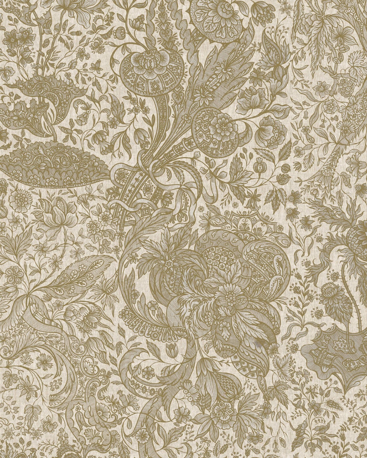 mind the gap - sarkozi embroidery taupe wallpaper - wp30028