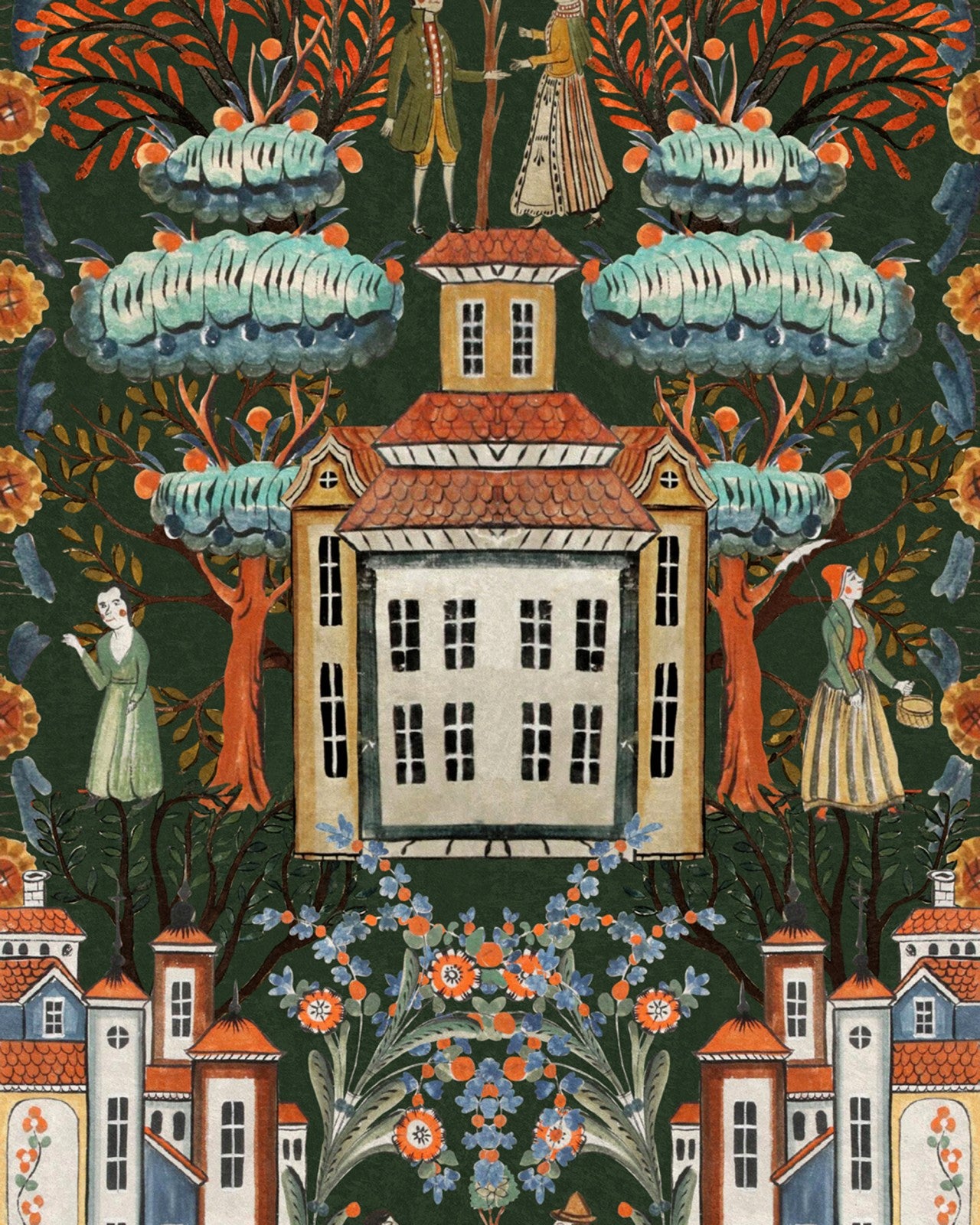 mind the gap - tales of tyrol peat black wallpaper - wp20685