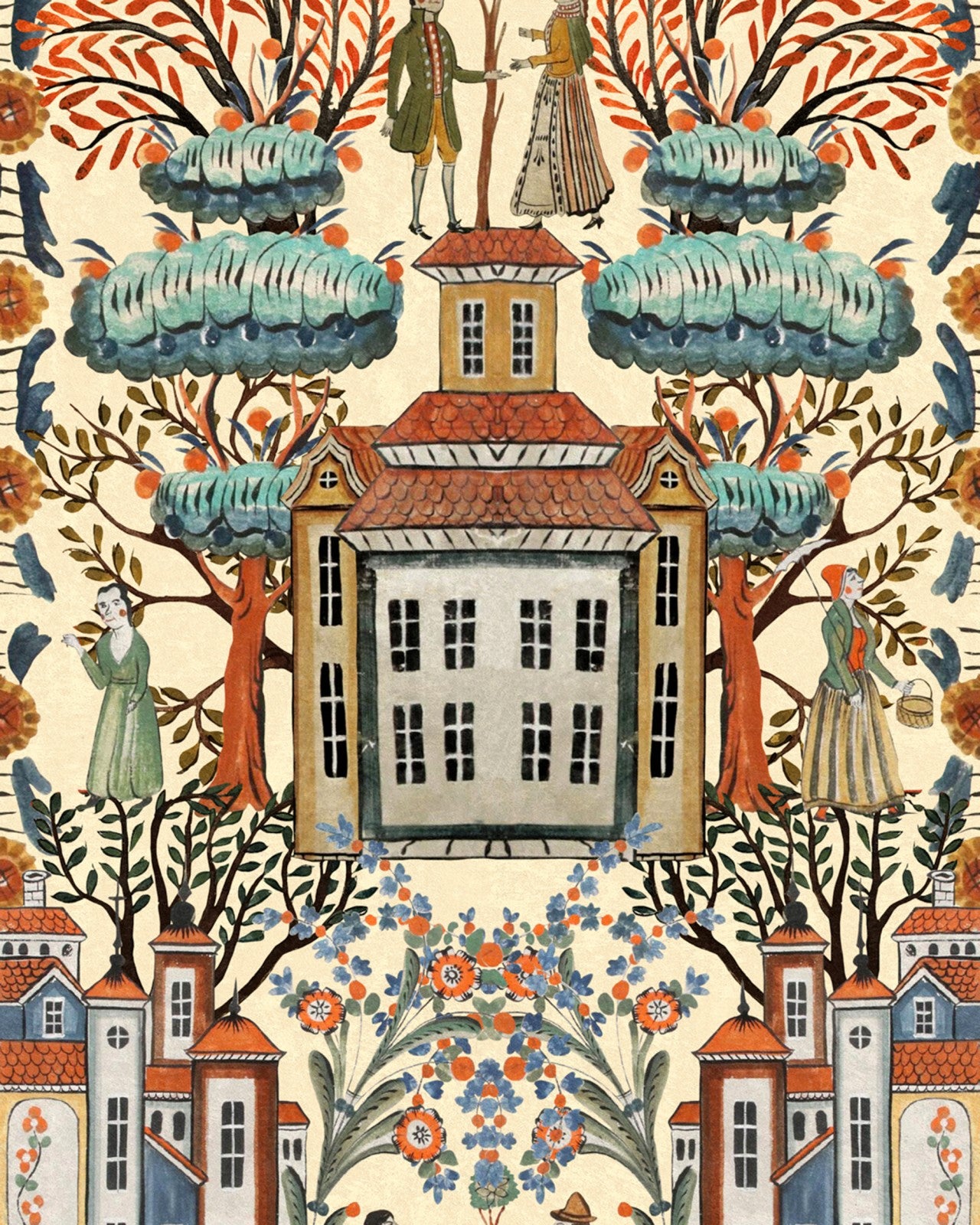 mind the gap - tales of tyrol taupe wallpaper - wp20684